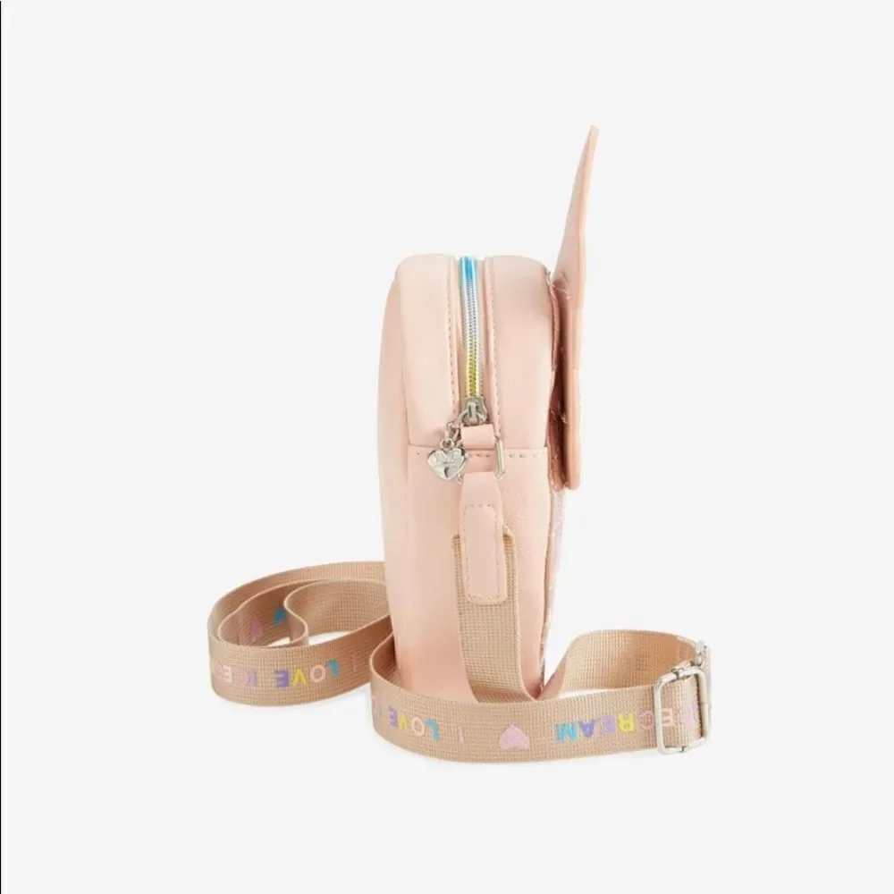 OMG Accessories Glitter Pink Ice Cream Crossbody Bag and Bunny Headband